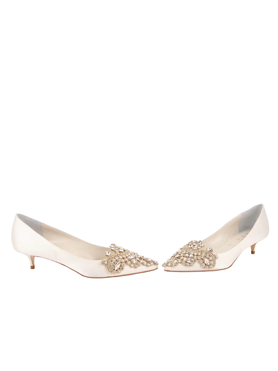 Brinsley Pointed Toe Kitten Heel - Image 5