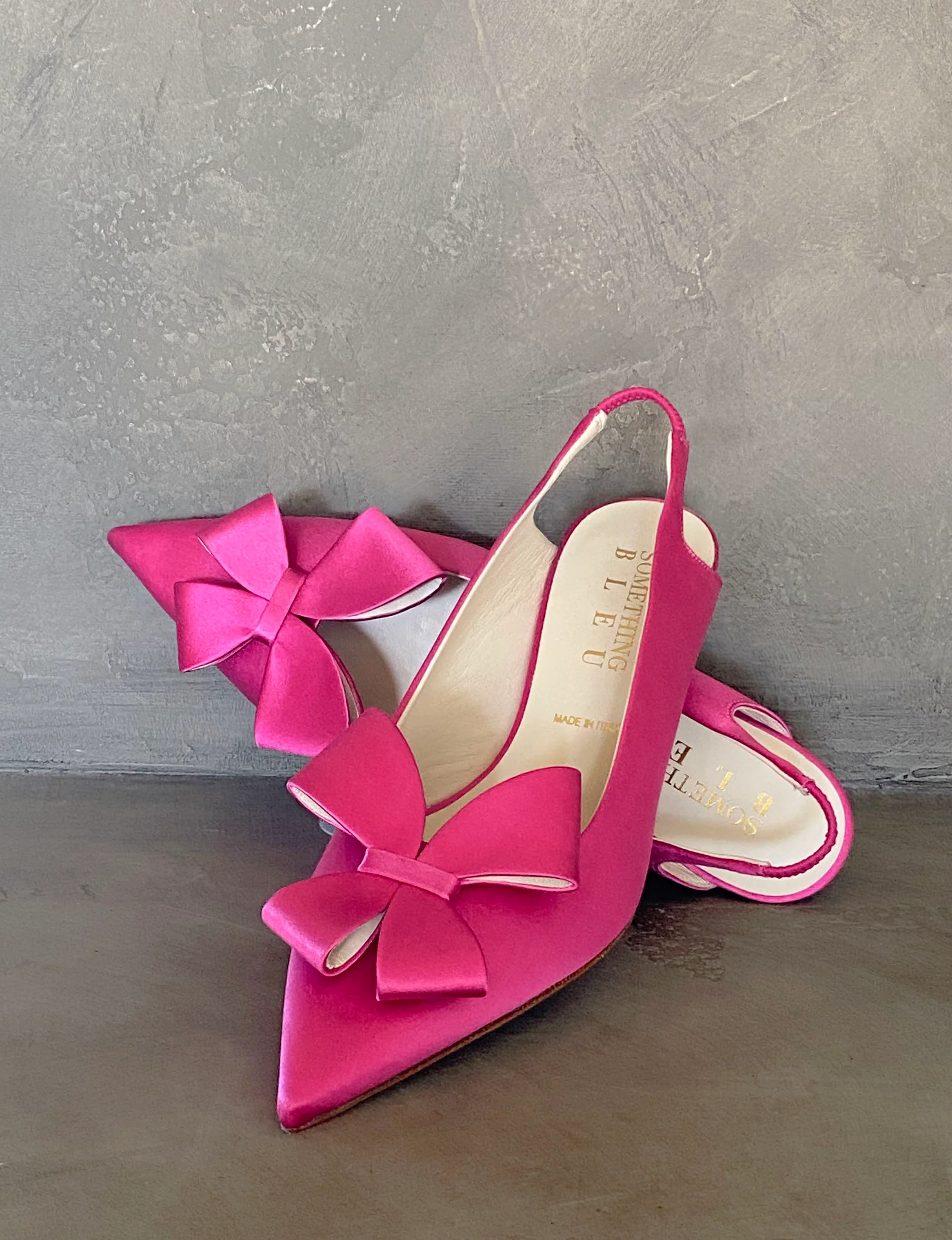 Varda Lux Satin Slingback Kitten Heel - Image 3